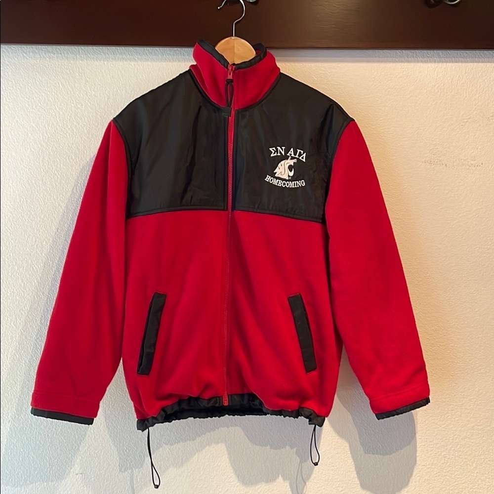 Port Authority WSU Homecoming Sorority Fleece Zip Up Jacket,Size XS Oversized
